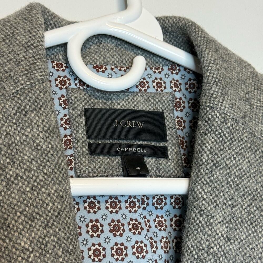 RARE J.Crew Campbell Donegal Blazer Wool Heather Graphite Sz 4 - Picture 8 of 16